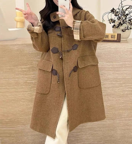 ベージュ コート チェック裏地 裏地チェックコート｜レディース服通販専門店のミニュ（minew）