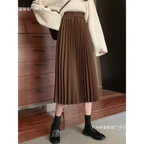 ハイウエストプリーツスカート