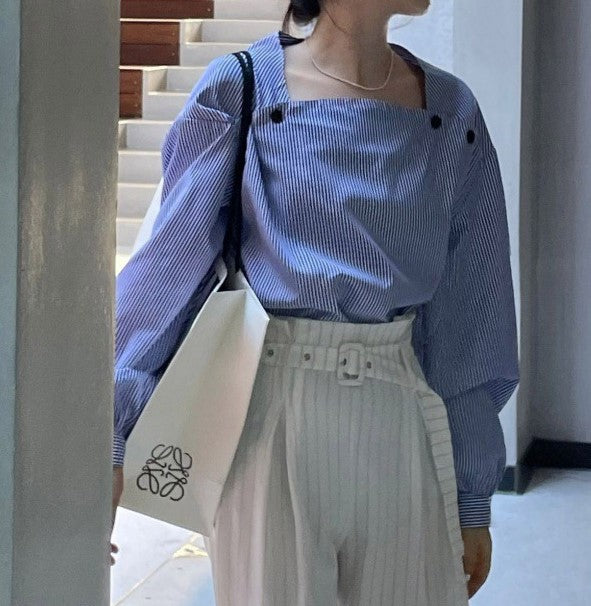 フレンチストライプシャツ