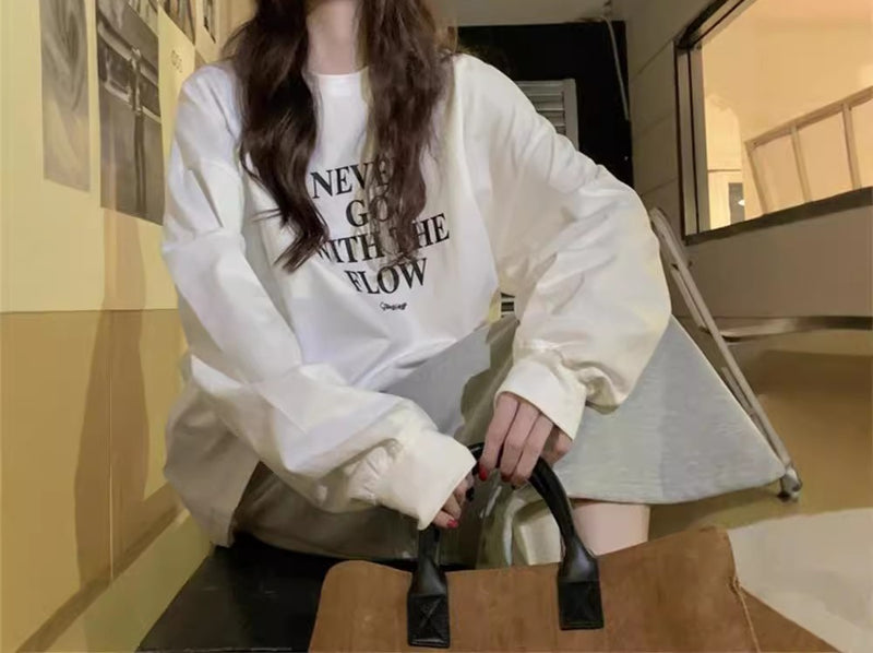 フロントプリント・ロングシャツ