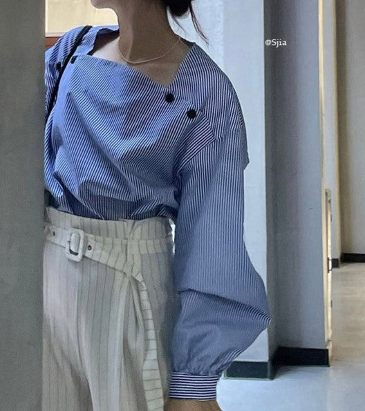 フレンチストライプシャツ