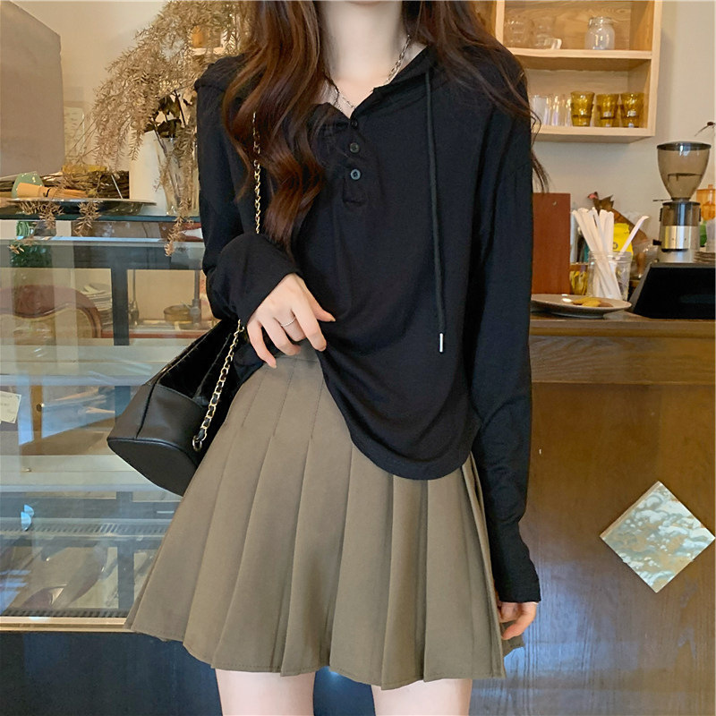 薄手フードロングシャツ