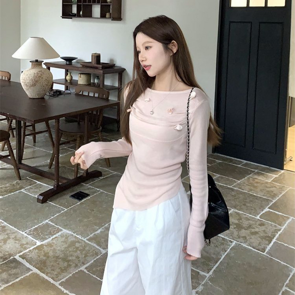 オブロングシフォンシャツ