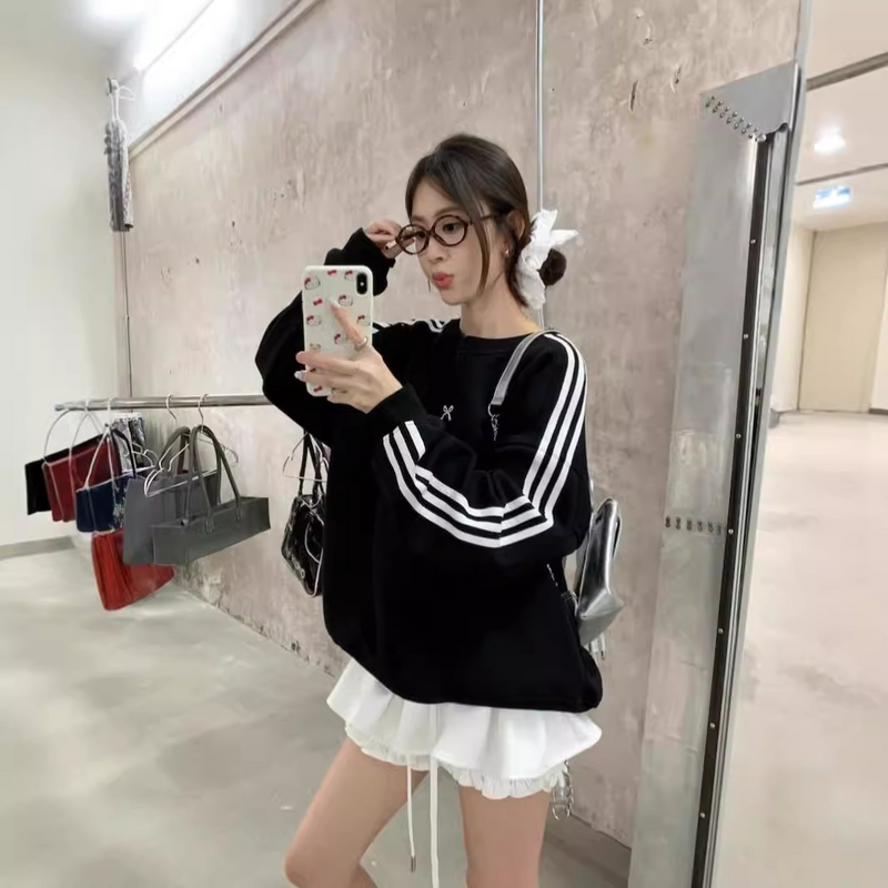 ストライプリボンロングTシャツ