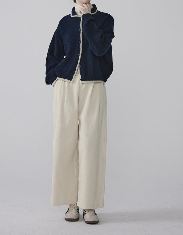 タイニーネックカーディガン