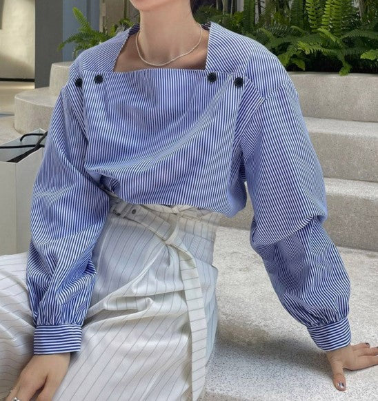 フレンチストライプシャツ