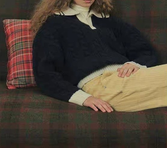 ケーブルスキッパーニット