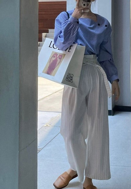 フレンチストライプシャツ