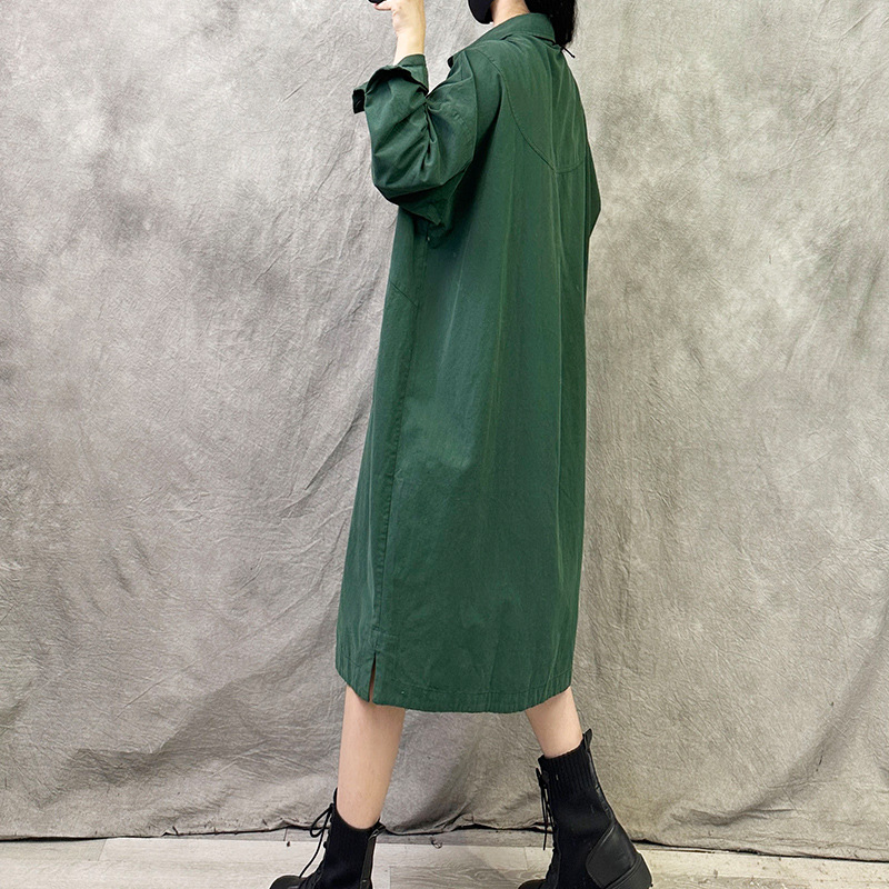 ゆったりシャツワンピース