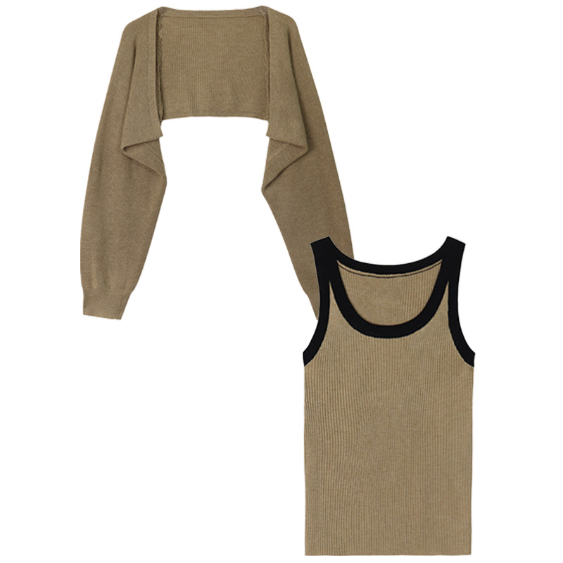 バルーンショートカーディガンセット