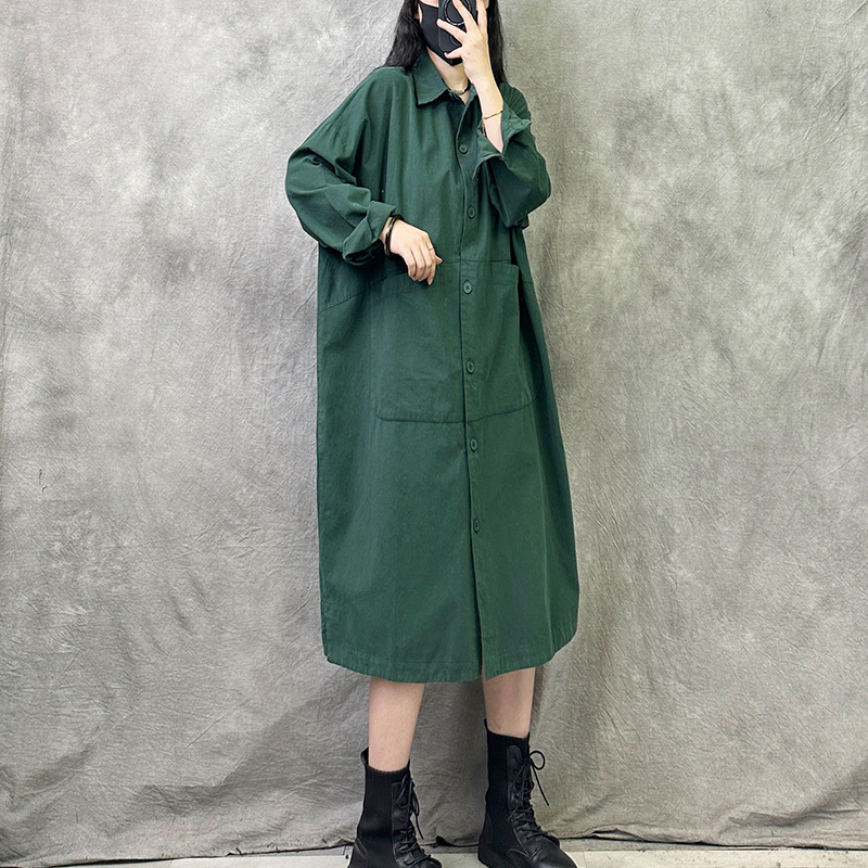 ゆったりシャツワンピース