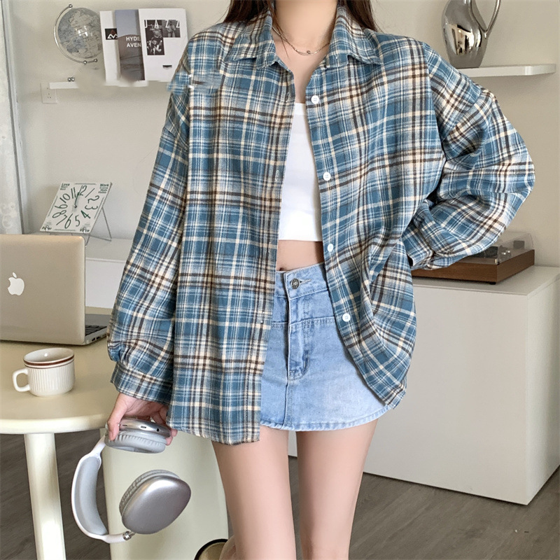 ゆるレトロチェックシャツ