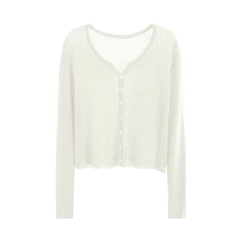 シフォンニットカーディガン