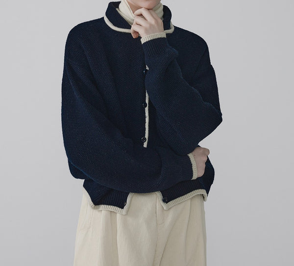 タイニーネックカーディガン