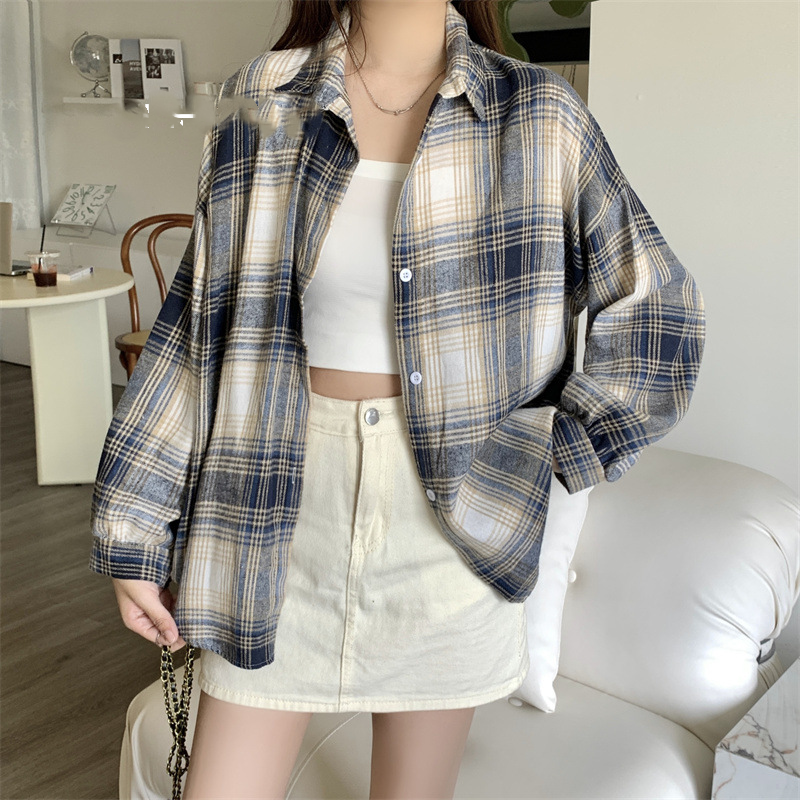 ゆるレトロチェックシャツ