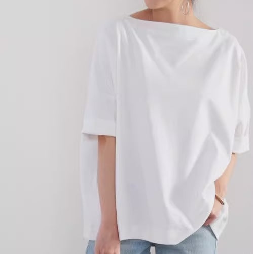 ワンネックルーズTシャツ