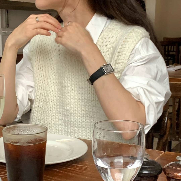 ゆったりウールベスト