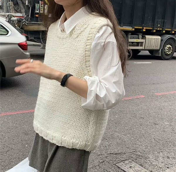 ゆったりウールベスト