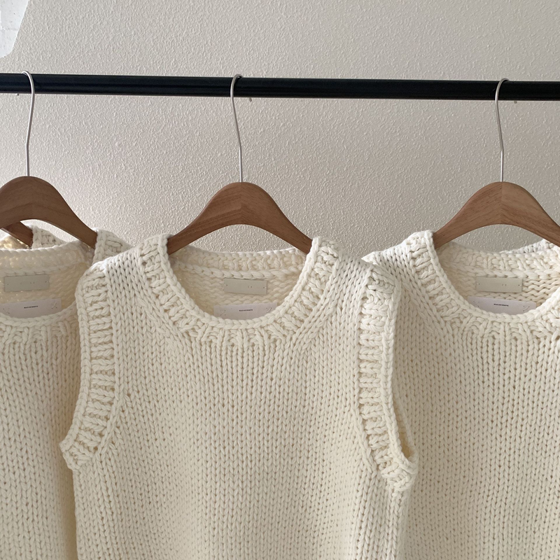 ゆったりウールベスト