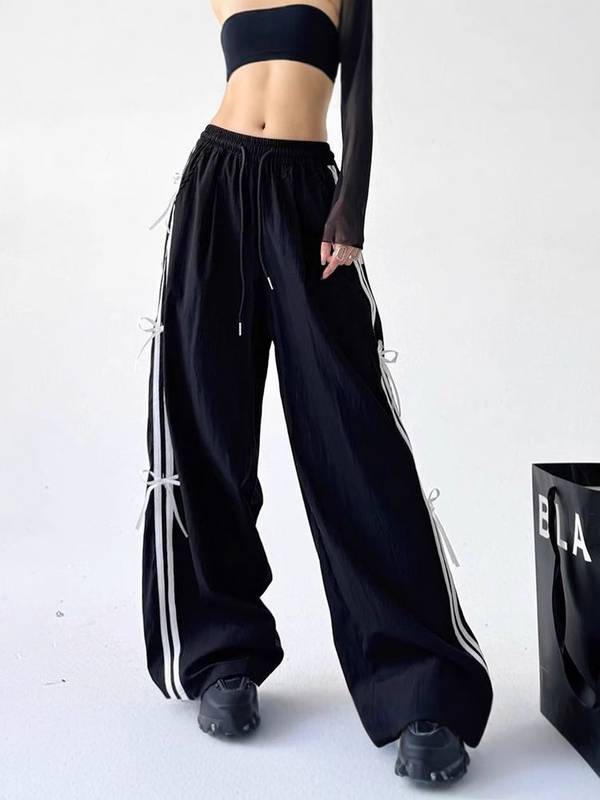 ルーズカジュアルリボンパンツ