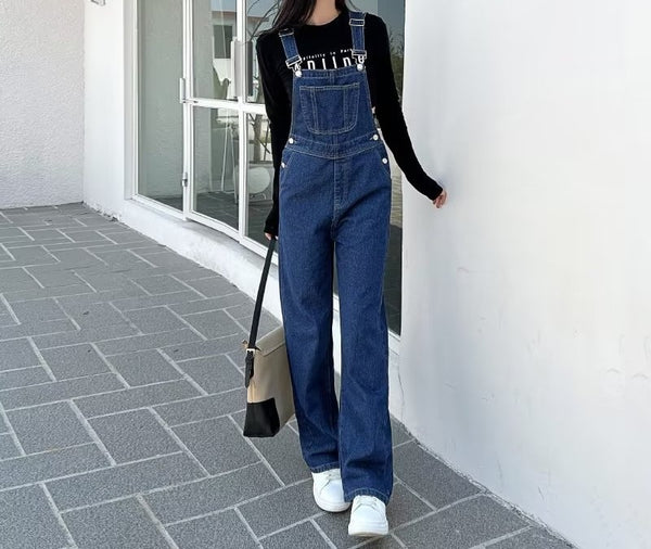 ストレートデニムオーバーオール