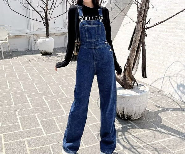 ストレートデニムオーバーオール