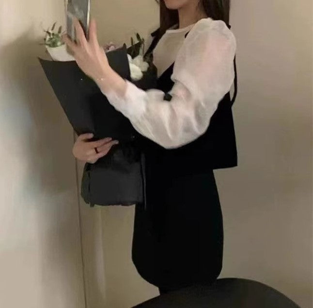 シースルーブラウスキャミソールセット