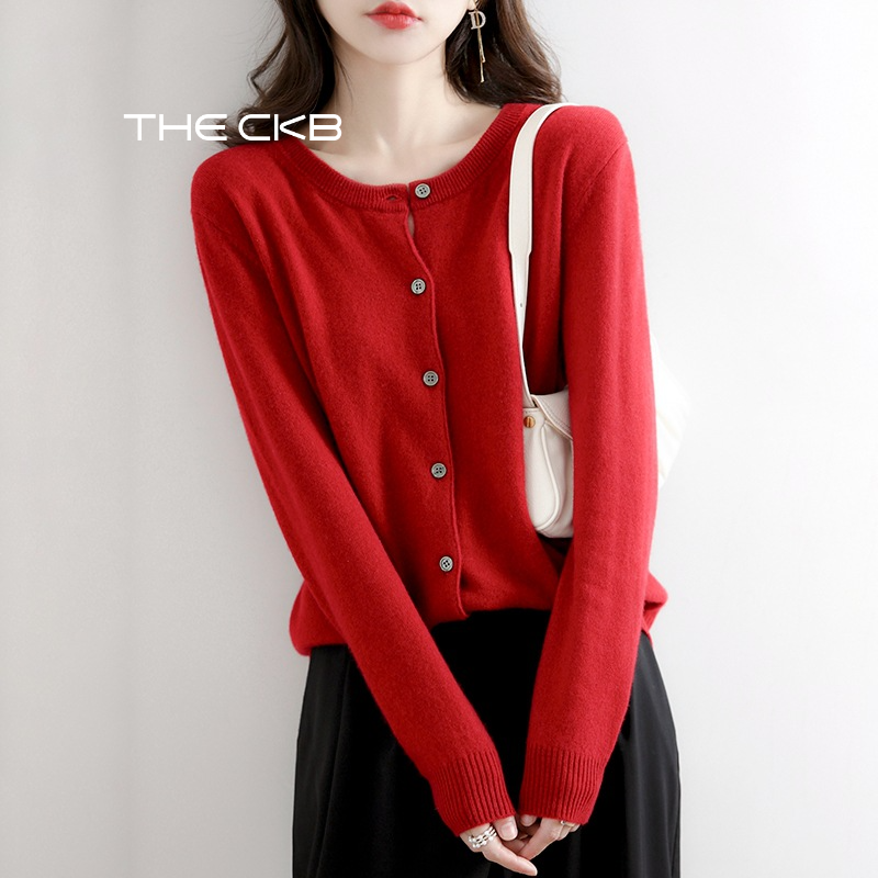 ヘンリーネックニットカーディガン