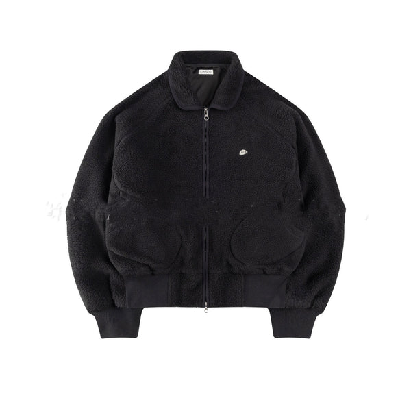 ダブルジッパーラムウールアウター