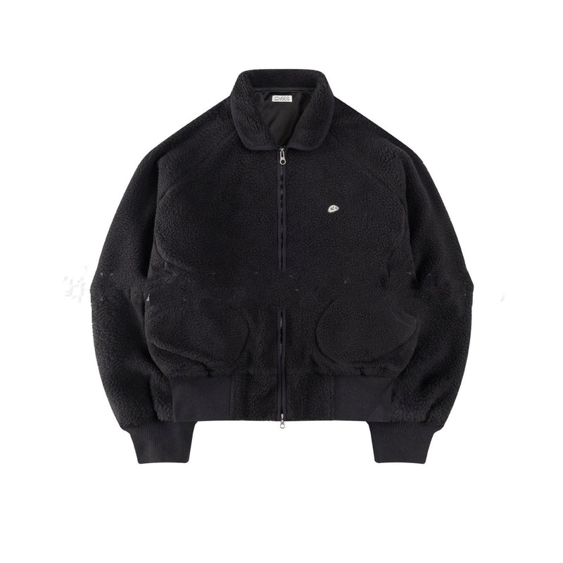 ダブルジッパーラムウールアウター