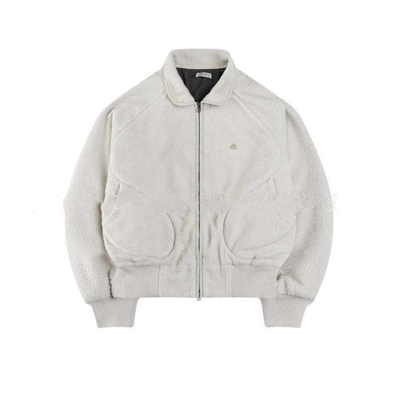 ダブルジッパーラムウールアウター