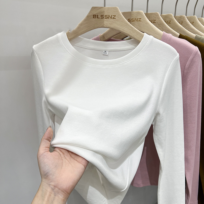 クルーネックロングシャツ