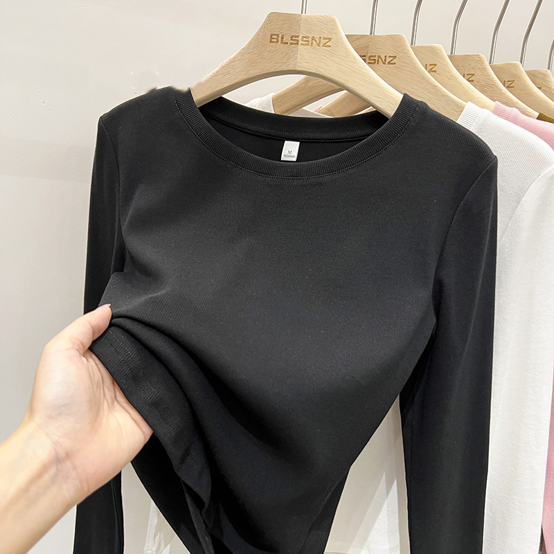 クルーネックロングシャツ