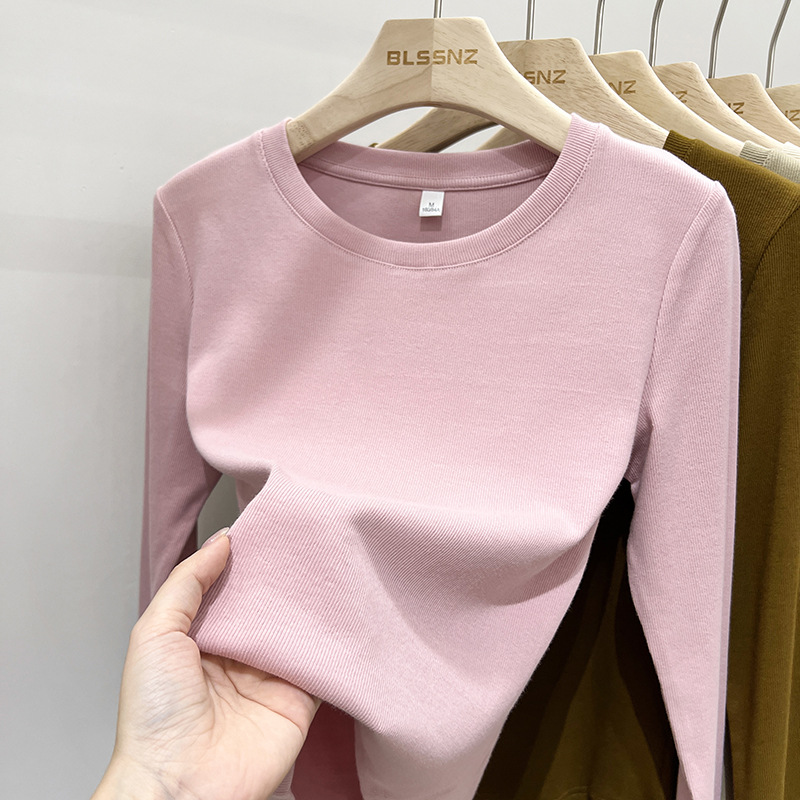 クルーネックロングシャツ