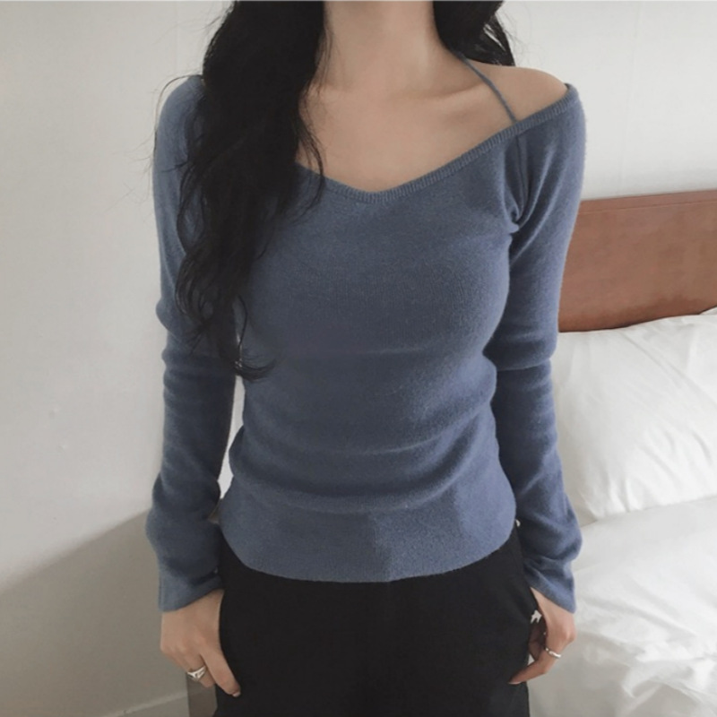 ポートレートネックロングトップ