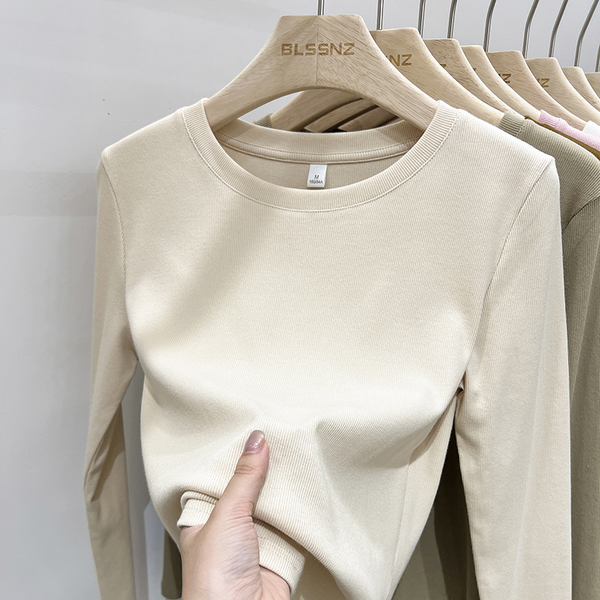 クルーネックロングシャツ