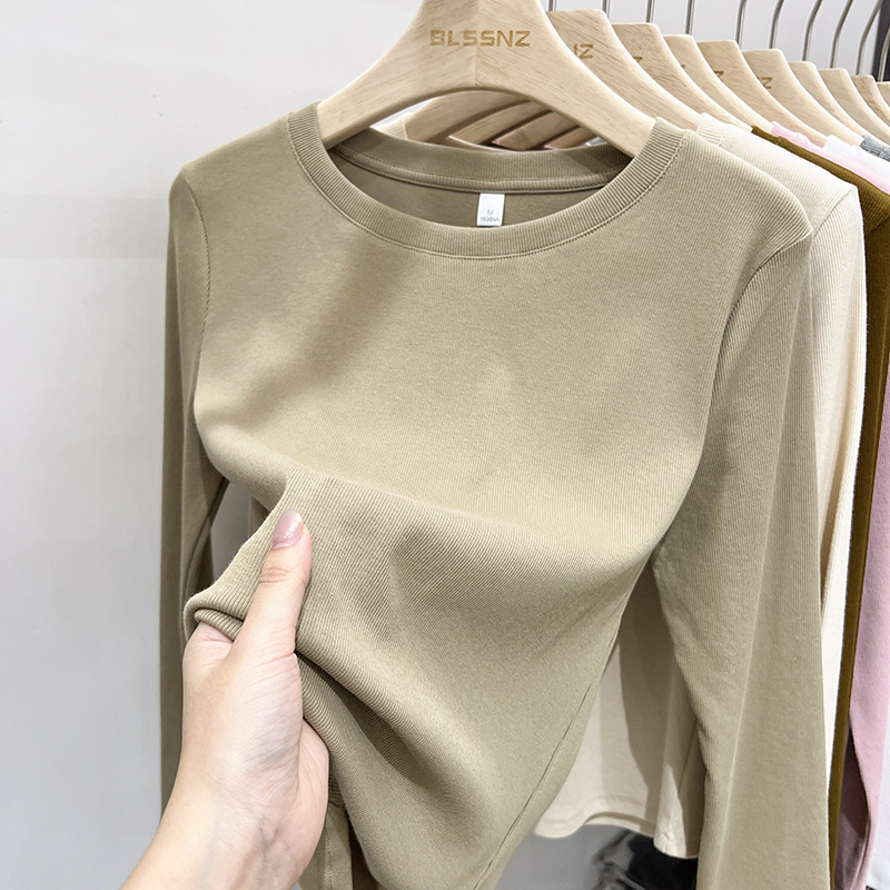 クルーネックロングシャツ