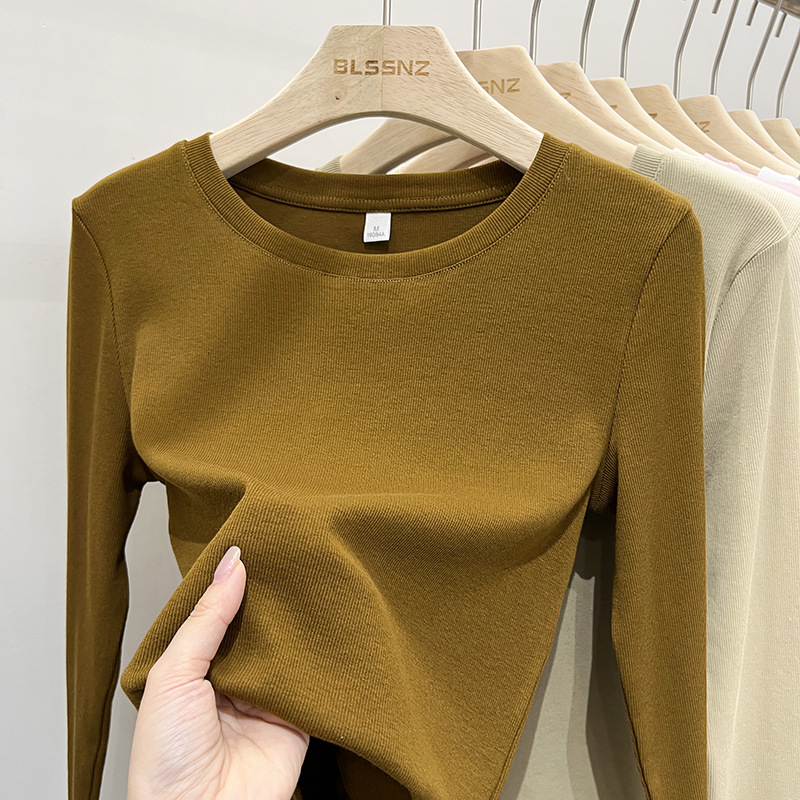 クルーネックロングシャツ