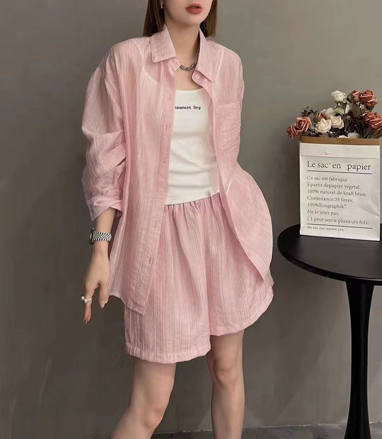 シフォンシャツセットアップ