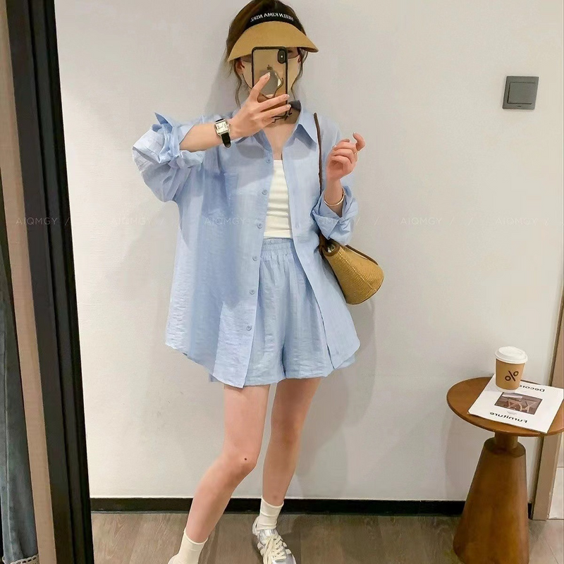 シフォンシャツセットアップ