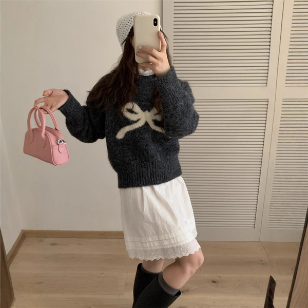 トップリボンセーター