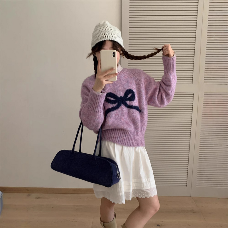 トップリボンセーター