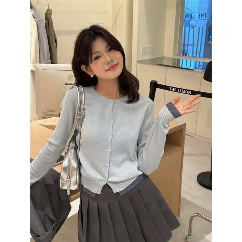 2トーンカラーカーディガン