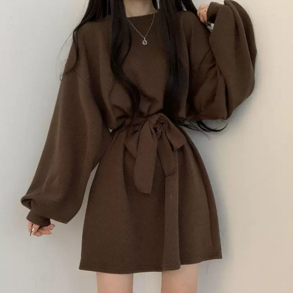 ウエストリボンワンピース