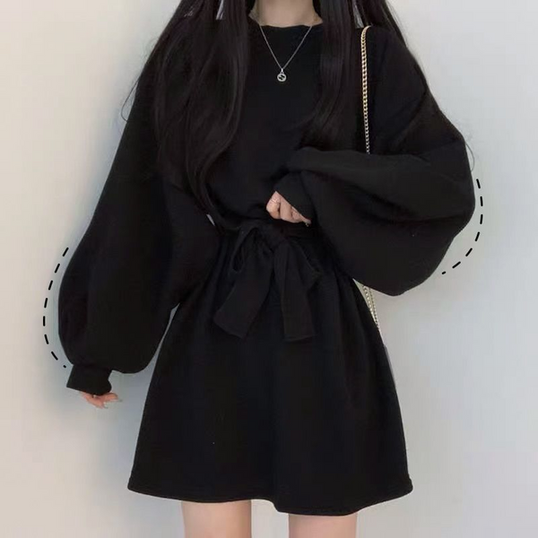 ウエストリボンワンピース