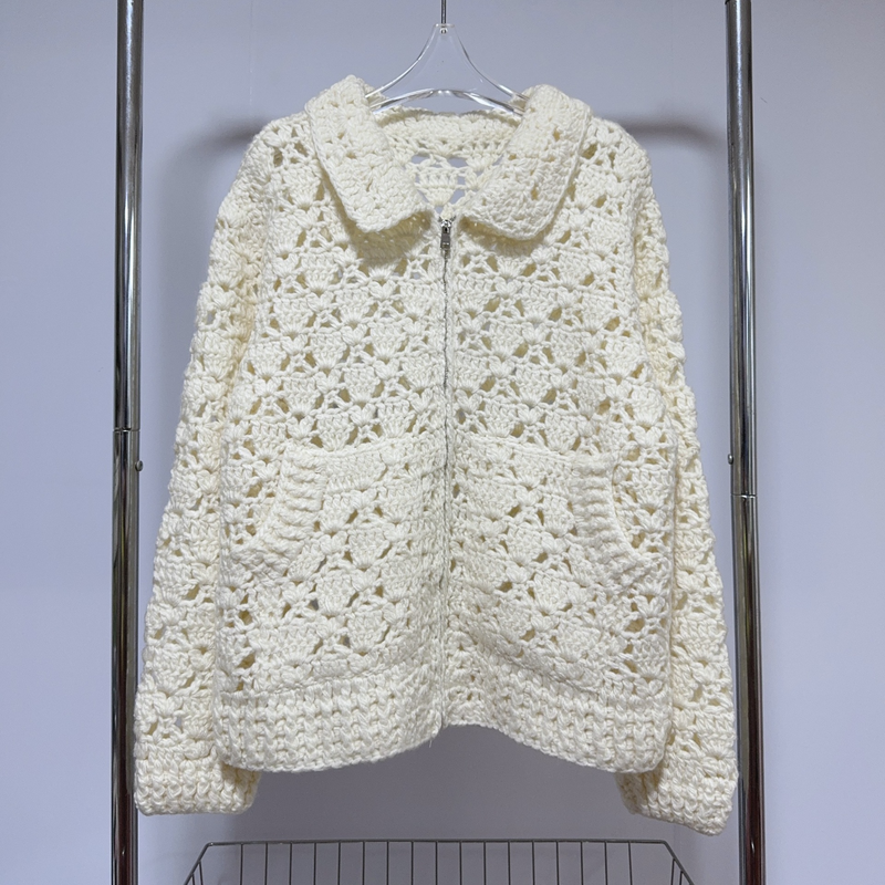 ゆったり網カーディガン