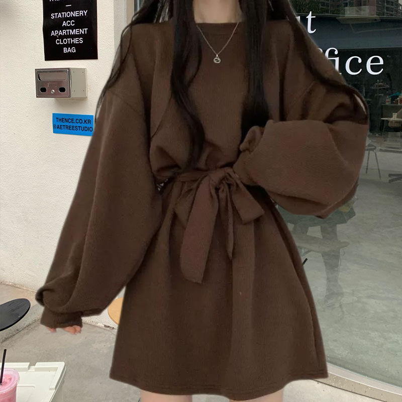 ウエストリボンワンピース