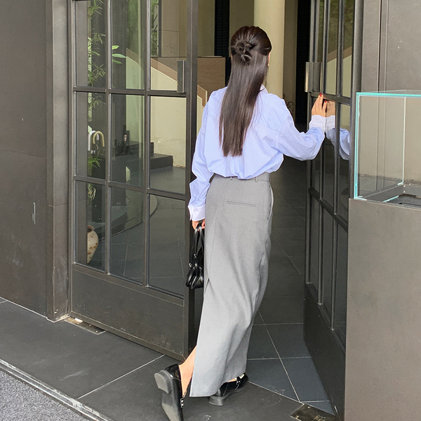 ハイウエストスーツタイトスカート