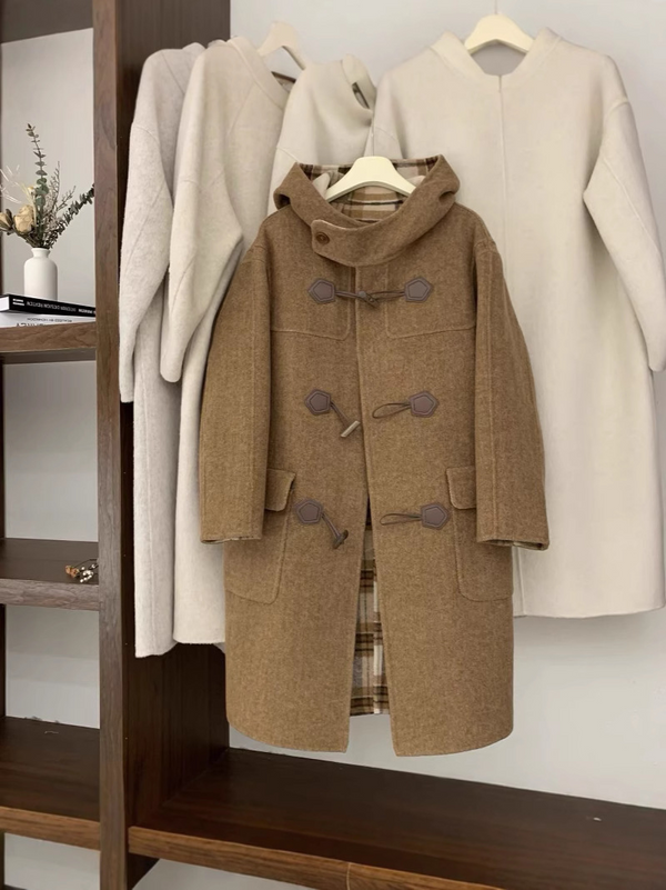 裏地チェックコート