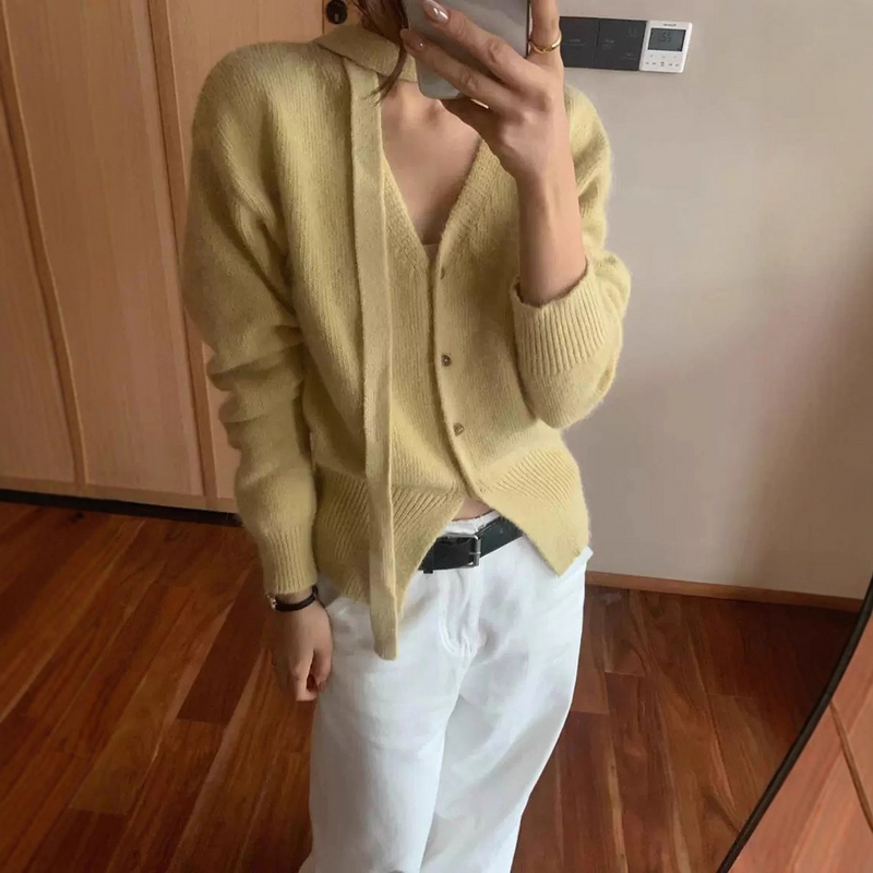 ネックリボン付・カーディガン